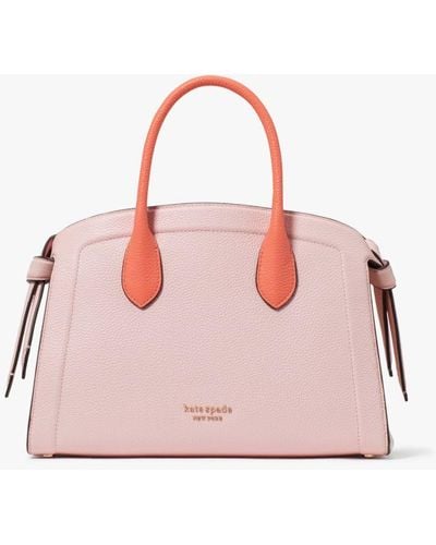 Kate Spade Knott Colorblocked Medium Zip-top Satchel - Pink