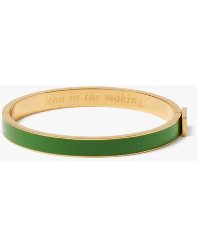 Kate Spade Icon In The Making Thin Idiom Bangle - Green