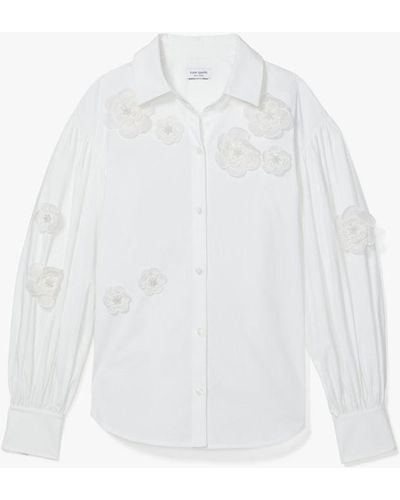Kate Spade Organza Flower Andie Shirt - White