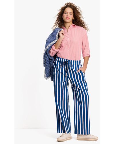Kate Spade Awning Stripe Trousers - Blue