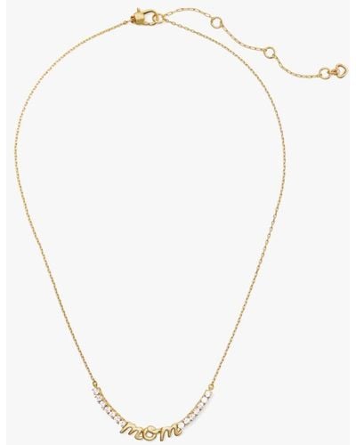 Kate Spade Love You, Mom Necklace - White