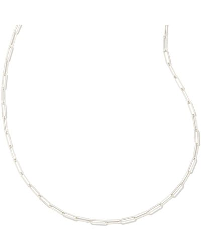 Kendra Scott Courtney Paperclip Necklace - White