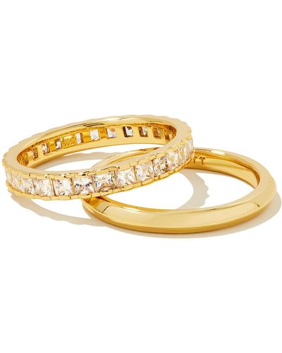 Kendra Scott Ella Gold Ring Set Of 2 - Metallic