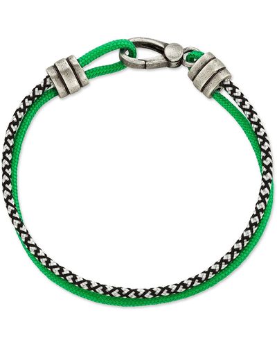 Kendra Scott Kenneth Oxidized Sterling Silver Corded Bracelet - Green
