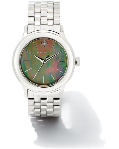 Kendra Scott Alex Silver Stainless Steel 35mm Watch - White