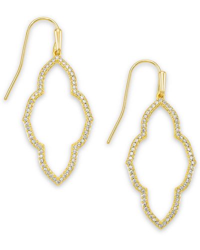 Kendra Scott Abbie Gold Small Open Frame Earrings - Metallic