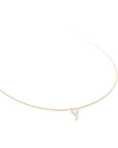 Kendra Scott Diamond Letter Y Pendant Necklace - White