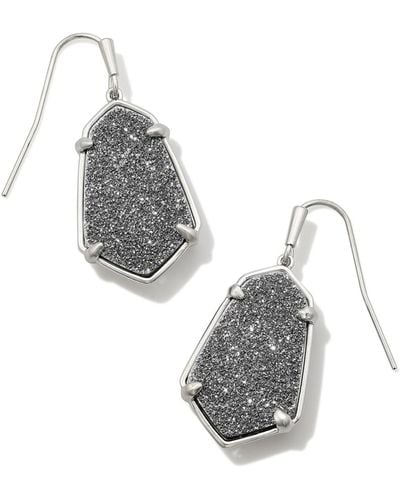 Kendra Scott Alexandria Silver Drop Earrings - Metallic