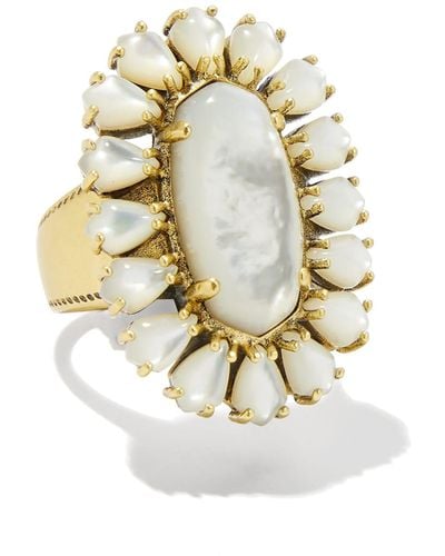 Kendra Scott Wrangler® X Yellow Rose By Laurel Vintage Gold Statement Ring - White