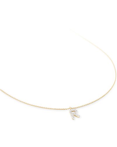 Kendra Scott Diamond Letter R Pendant Necklace - White