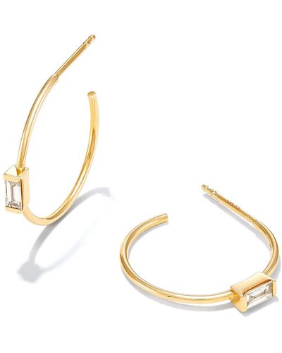 Kendra Scott Isabella 14k Yellow Gold Hoop Earrings - Metallic