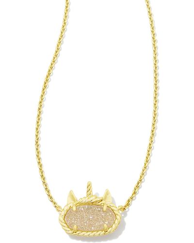 Kendra Scott Elisa Unicorn Gold Short Pendant Necklace - Metallic