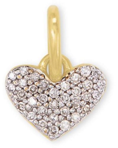 Kendra Scott Ari 18k Gold Vermeil Pave Heart Charm - White