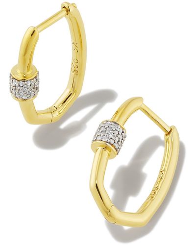Kendra Scott Bristol 18k Gold Vermeil Huggie Earrings - Metallic