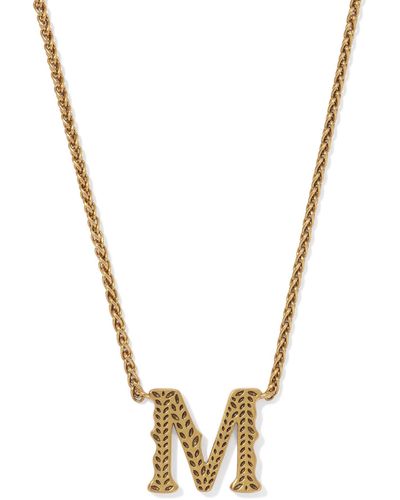 Kendra Scott Beau Letter M Pendant Necklace - Metallic