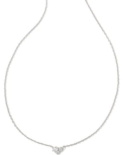 Kendra Scott Henry Silver Short Pendant Necklace - White