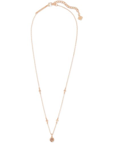 Kendra Scott Nola Rose Gold Pendant Necklace - White
