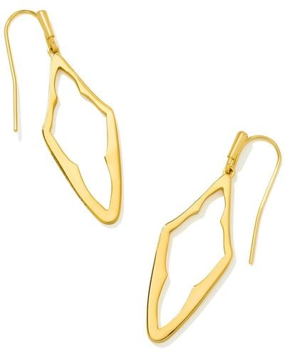 Kendra Scott Elongated Abbie Open Frame Earrings - Metallic