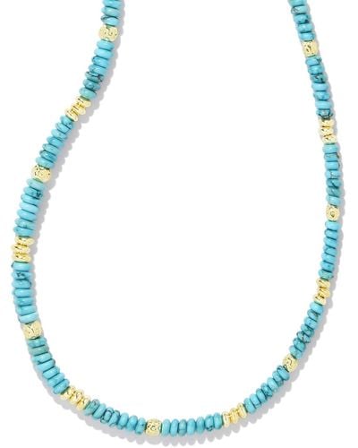 Kendra Scott Deliah Gold Strand Necklace - Blue