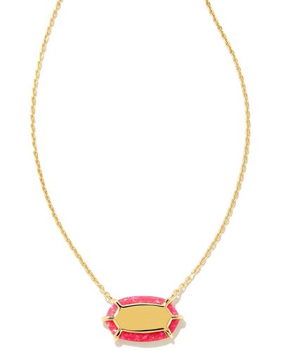 Kendra Scott Framed Elisa Opal 18k Gold Vermeil Pendant Necklace - White