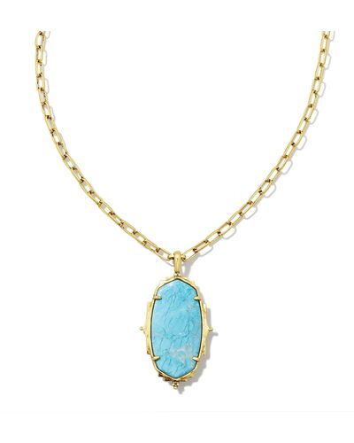 Kendra Scott Elisa Necklace Gold Iridescent Mint Illusion – D'ore Jewelry