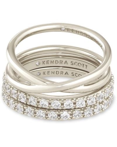 Heart 14k Yellow Gold Band Ring in White Diamond - 8 | Kendra Scott