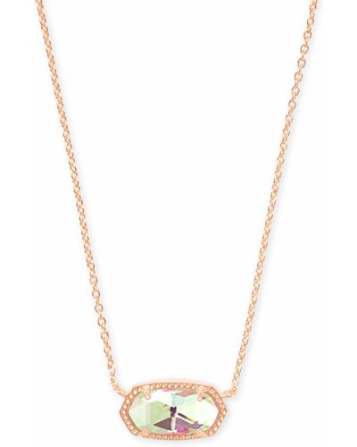 Kendra Scott Elisa Rose Gold Pendant Necklace - Metallic