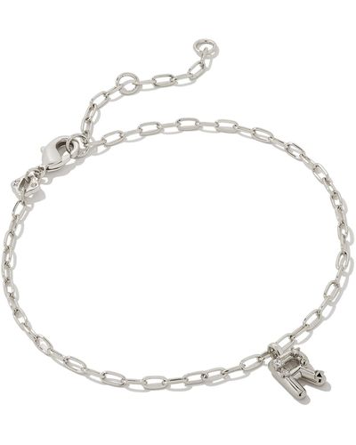 Blair Silver Butterfly Delicate Chain Bracelet in Pink Mix