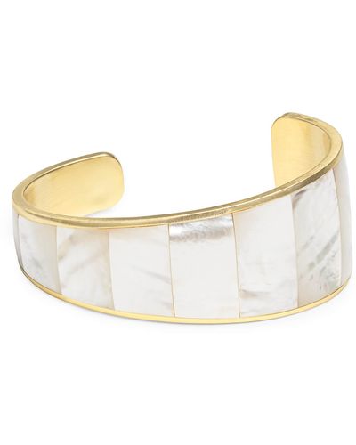 Kendra Scott Tenley Gold Shell Cuff Bracelet - White
