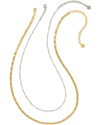 Kendra Scott Carson Set Of 2 Chain Necklaces - White