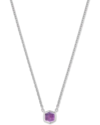 Kendra Scott Davie Sterling Silver Pendant Necklace - Metallic