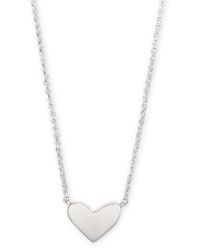 Kendra Scott Ari Heart Pendant Necklace - White