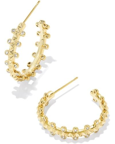 Kendra Scott Jada Gold Small Hoop Earrings - Metallic