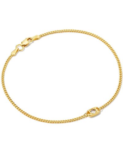 Kendra Scott Delaney 18k Gold Vermeil Curb Chain Bracelet - White