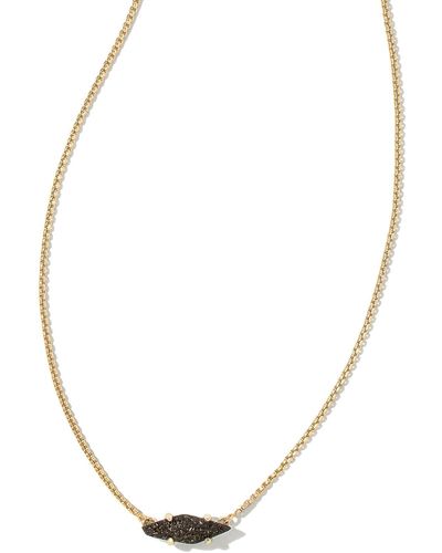 Kendra Scott Bridgete Gold Pendant Necklace - White