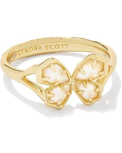 Kendra Scott Mae Gold Butterfly Cocktail Ring - White