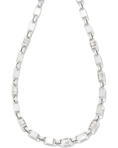 Kendra Scott Jessie Silver Chain Necklace - White