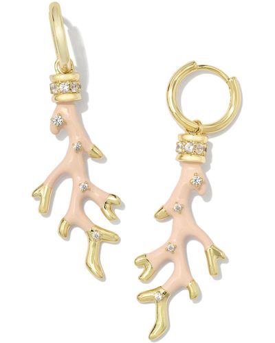 Kendra Scott Shea Convertible Gold Huggie Earrings - Metallic