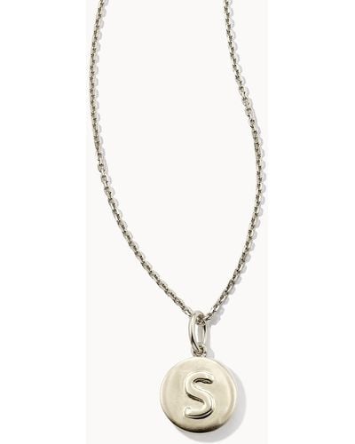 Kendra Scott Letter S Coin Pendant Necklace - Natural
