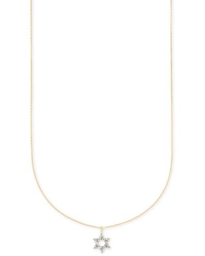 Kendra Scott Star Of David 14k Yellow Gold Pendant Necklace - White