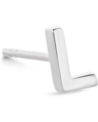 Kendra Scott Letter L Single Stud Earring - White
