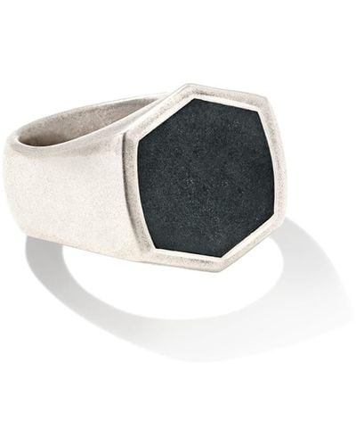 Kendra Scott Hicks Oxidized Sterling Silver Stone Signet Ring - Multicolor