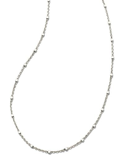 Kendra Scott Single Satellite Chain Necklace - White