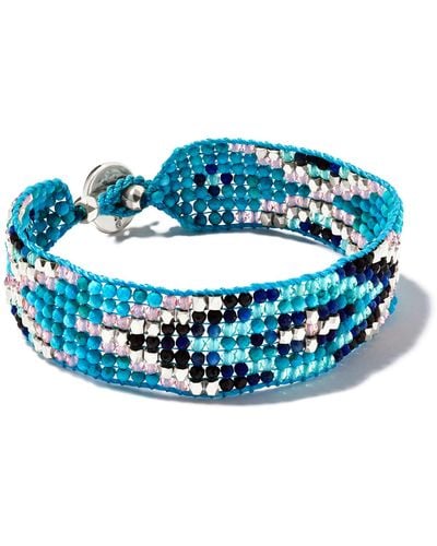 Kendra Scott Britt Silver Beaded Bracelet - Blue