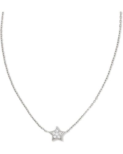 Kendra Scott Tiny Star 14k White Gold Pendant Necklace