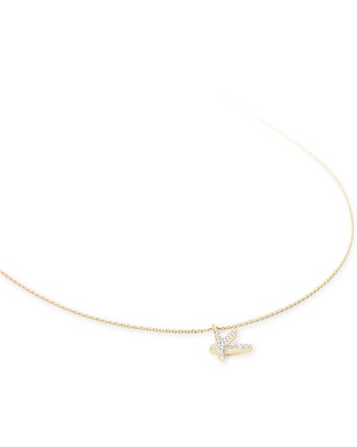 Kendra Scott Diamond Letter K Pendant Necklace - Natural
