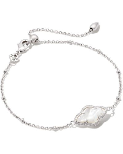 Kendra Scott Abbie Silver Satellite Chain Bracelet - White