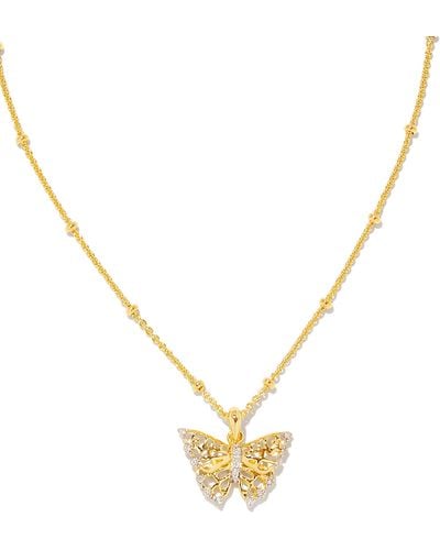 Kendra Scott Delicate Butterfly 18k Gold Vermeil Pendant Necklace - Metallic