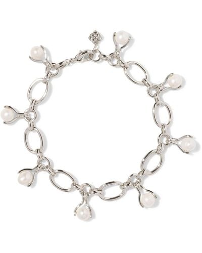 Kendra Scott Ashton Silver Pearl Chain Bracelet - Metallic