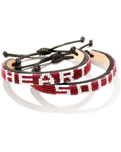 Kendra Scott Heart & Soul Beaded Friendship Bracelets Set Of 2 - White